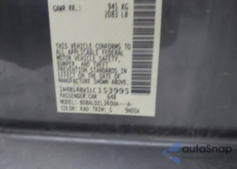 2020 Nissan Altima S Fwd from USA, damaged, VIN 1N4BL4BV1LC153995